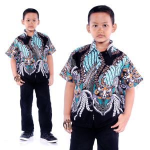 Baju batik anak laki laki lengan panjang dan pendek umur 2 sampai 10 tahun Couple batik ayah dan anak cowok lengan panjang dan pendek Baju batik anak SD kemeja batik anak cowok lengan pendek terlaris