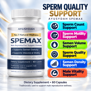 Spemax for mens vitality sperm booster • Improves sperms Low Count • Supports sperm Motility • Improves semen volume • Enhances sperm quality • Improves sperm Density • Supports male vitality