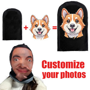 3D Printed Customized Mask Elastic Mesh Full Face Mask for Men Women Design Your Face Cosplay Props Party Supplies