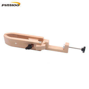 PHYHOO Adjustable Foldable Wooden Sewing Clamp Handmade Leather Craft Fixed Sewing Clip Thread Holder for Hand Stitching