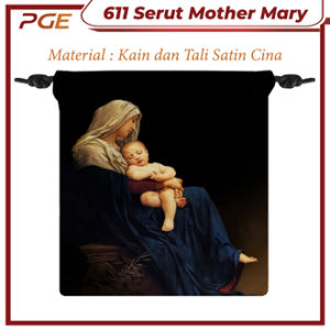 Pouch Serut Seri Bunda Maria (JUAL PER 5PCS) Mother Mary Virgin Mary Souvenir Dompet Rosario Kristen Katolik Kristiani