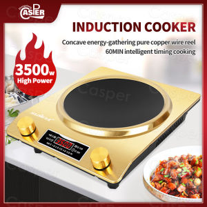 Concave Induction Cooker 3500W Commercial High Power Hot Pot Stir-Fry Induction Cooker Waterproof Timing Household Induction Cooker With 3-pin Adapter Plug