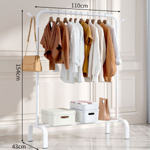 Single Pole Strong Steel Structure Laundry Cloth Rack Organizer Hanging Rack / Drying Rack / Clothes Rack / Space Save Rak Baju Besi Ampaian Baju