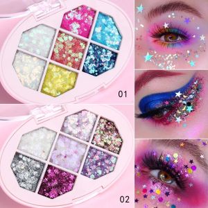 WOOLOVE Glitter Eyeshadow Shimmer Face Jewelry Pigment Body Face Eye Glitter Sequin Gel Cream Eye Shiny Skin Face Body Glitter
