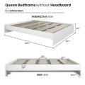 KENZZO : SNOW SERIES  เตียง เตียงควีนไซส์ เตียง 5ฟุต เตียงไม้ เตียงพร้อมหัวเตียง (QUEEN SIZE WOODEN BED FRAME WITH HEADBOARD 5FT.). 