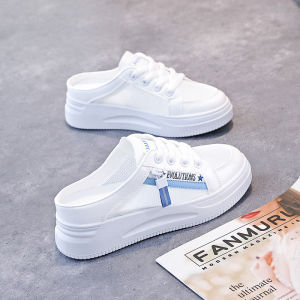 [Free Shipping] WomenS Summer Open-Toe Mules For Outdoor Wear 2026 New Model Versatile Mesh Slip-On White Shoes 555