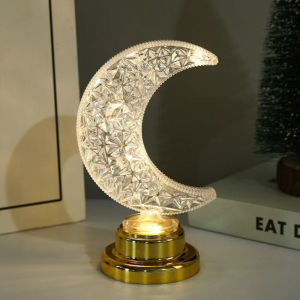 Led Night Light 3D Star Moon Touch Lamp Warm Glow Battery Powered Bedside Desk Decor Gift