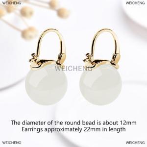 [COD] WEICHENG Ancient Style Bead Earrings Gentle Fashion Temperament Ear Buckle For Women Girls Retro Earrings Jewelry Accessories Gifts