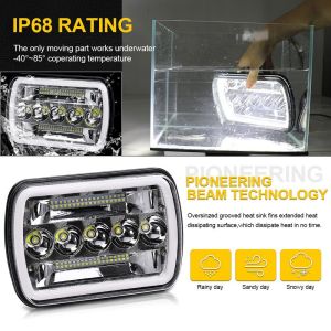 Jeep Headlights 24V 12V 5x7 LED Car Headlight Jeepney Accessories Lights L300 Headlamp Fog Light