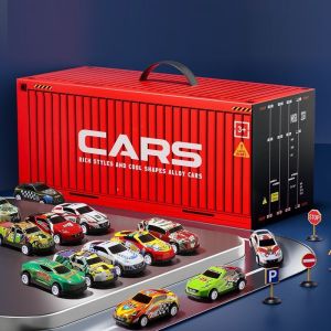 Hộp xe ô tô đồ chơi mô hình container 48 chiếc độc đáo.