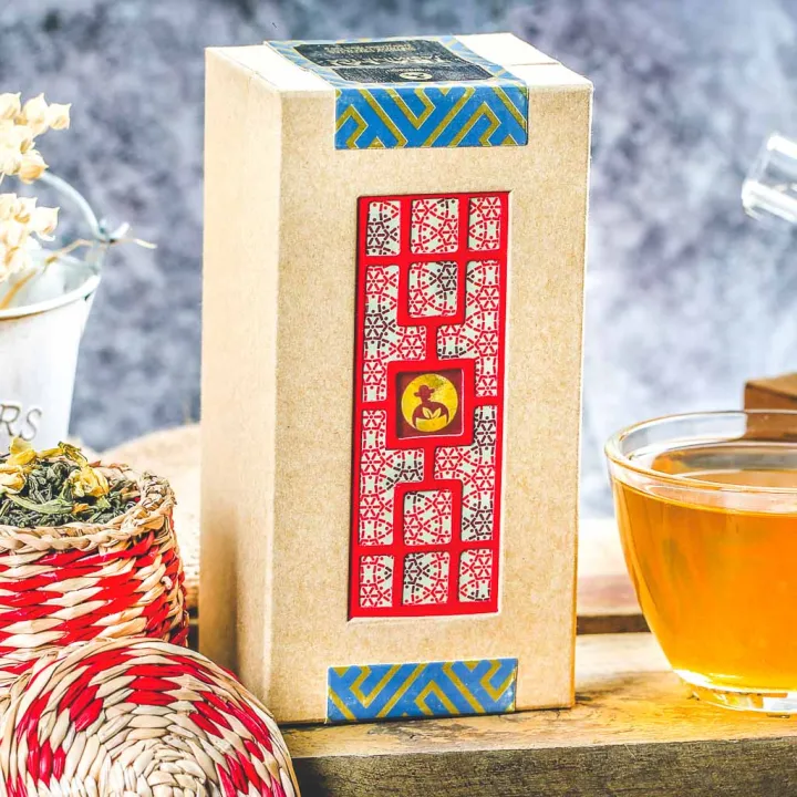 Trà lài Langfarm, 100g, hộp, mẫu cửa sổ đỏ