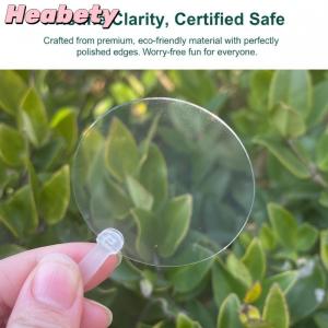 Heabety 50PCS 5cm Mini Blank Transparent Fans for Kids DIY Art Creation Custom Wedding Party Supplies