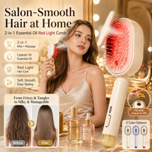 Hair Care Red Light Comb / Leave In Oil Hairbrush / Essential Oil Nourishing Comb / Soft Bristle Scalp Massage Brush / No Rinse Hair Care Tool / Smooth Elastic Hair
