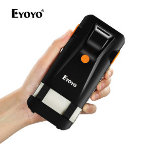 Eyoyo 2D Barcode Scanner Phone Back Clip On 3-In-1 Via Bluetooth USB & 2.4G Wireless Rechargeable Bar Code QR Reader for Retail Warehouse Inventory Management Compatible with iPhoneAndroid iOS