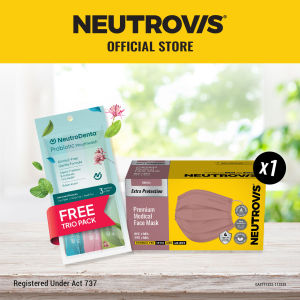 [FREE Mouthwash] Neutrovis 4-Ply Premium Medical Face Mask 50s  - Merlot