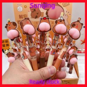 SQ Stationery [Flash Sale] Kawaii capybara phim hoạt hình mông Gel bút 0.5mm dễ thương vui bút bi văn phòng phẩm Báo Chí bút trẻ em Đồ chơi Quà tặng