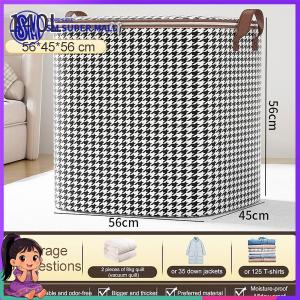 【SM Mall】Extra Large Clothes Storage Organizer Bag for Wardrobe Bedding Quilt Blanket Pillow Storage Waterproof Breathable Non Woven Fabric with Reinforced Handle Zipper Dustproof Portable for Home Moving Packing