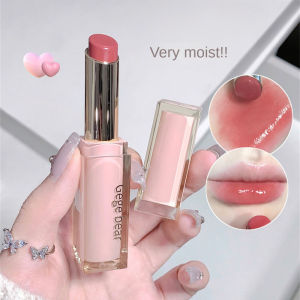 Gege Bear Mirror Jelly Lipstick Lip Gloss Long Lasting Moisturizing Non-stick Cup Lip Care Makeup