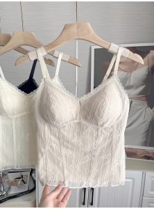 2513 เสื้อสายเดี่ยวมีฟองน้ำในตัว ไม่ต้องใส่เสื้อใน สายปรับได้ Camisole ให้ความสะดวกสบายและสามารถใส่ได้ในหลายโอกาส