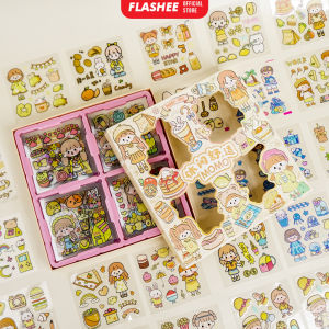 Flashee 100 Lembar Stiker Momo Stiker Motif Kemasan Box isi 100 pcs Stiker Tumbler Lucu Aesthetic