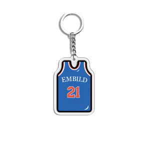 Acrylic NBA Jersey Keychain Double-Sided Printed - Car Hanging & Bag Pendant  Couple Backpack Charm Mini Gift for Fans