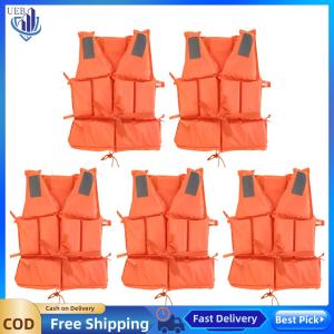 [Ueb Wholesale Center]5 PCS Adult Life Vest With Whistle Life Jacket Swimming Drifting Vest for Boating Kayaking & Water Sports