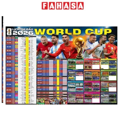 Fahasa - Sách - Poster Lịch Thi Đấu FIFA World Cup 2026