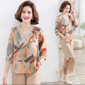 Bộ quần áo trυng niên chất lụa Món quà dành tặng cho mẹ ý nghĩa - bộ đồ đi tiệc đi chơi cho các mẹ