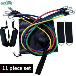[OKLIFE. SG]Adjustable Exercise Tubes Kit Stackable Resistance Bands Home Gym Resistance Bands