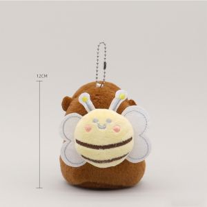 MEMGOUO Plush Simulation Capybara Pendant Soft Cartoon Bag Pendant Cute Car Key Ring Bag Accessories