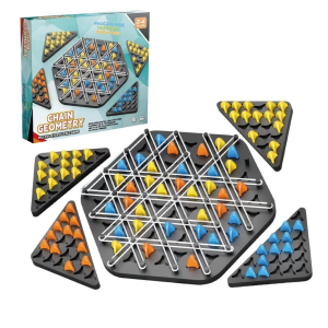 Puzzle Geometry Triangle Chess Chain Board Games Multiplayer Child Interaction Family Kids Thinking Focus Learning Toys