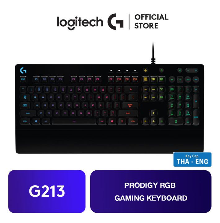 Logitech G213 Prodigy RGB Gaming Keyboard คีย์บอร์ดสำหรับเล่นเกมส์ (TH-ENG) 