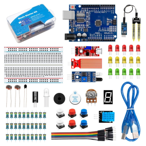 Basic Starter Kit Compatible With Arduino UNO R3 With Breadboard Jumper Wire LED Diodes Obstacle