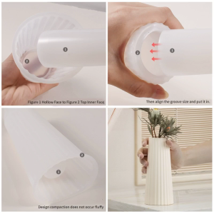 2 pcs Chậu hoa khuôn silicon sọc kẹp giữ bút khuôn nhựa khuôn trang trí tự làm công cụ thạch cao làm đồ thủ công Nguồn cung cấp