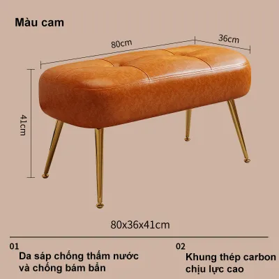 BMZAR Ghế Đẩu Dài Ghế sofa Ghế gác chân Ghế thay giày ghế dài hiện đại có đệm mề Da chống thấm nước và chống bụi bẩn
