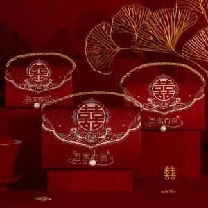 กล่องของขวัญ กล่องตรุษจีน ปีใหม่ กล่องของชำร่วย สีแดง สไตล์จีน พร้อมส่งจากไทย