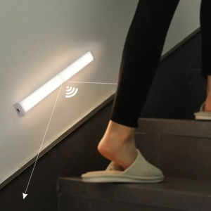 Vimite ไฟเซนเซอร์คน Body Motion Sensor Light ไฟกลางคืน USB โคมไฟชาร์จได้ Magnetic Kitchen ไฟตู้เสื้อผ้า Touch Dimming Reading Study โคมไฟตั้งโต๊ะ for Room Bedroom Bathroom Outdoor Emergency Light
