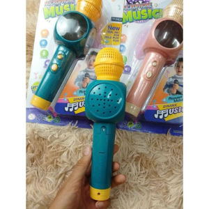 Đồ chơi Micro đa năng không dây cầm tay kết nối Blutooth có sạc hình GÀ CON màu hồng / vàng cho bé hát Karaoke vui nhộn