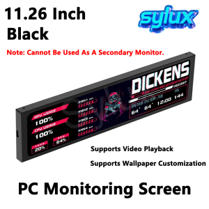 11.3-inch IPS Long Strip PC Case Monitoring Screen USB Direct Connection CPU GPU RAM Temperature Computer Sensor Monitor