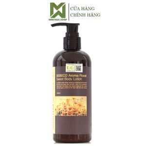 Combo 2 chai sữa dưỡng thể sáng da hương thơm ngọt ngào Bebeco Aroma Floral Sweet Body Lotion 300ml chính hãng