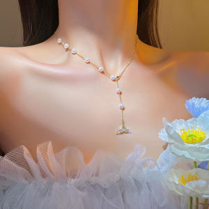 Maidu Jewelry Vòng Cổ Ngọc Trai Đuôi Cá Cho Nữ Vòng Cổ Nối Dây Chuyền Xương Đòn Đuôi Nàng Tiên Cá Mới Nhất