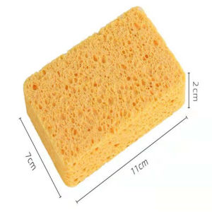 【8 pcs】Natural Cellulose Sponge Scouring Pad Dishwashing Sponge Absorbent Cleaning Brush Strong Decontamination Kitchen Dishwashing Sponge Brush Pot Sponge
