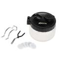 KKmoon Airbrush Cleaning Pot Glass Air Holder Paint Jar Bottle Spray Wash Clean Tools Needle Nozzle Brush Set. 