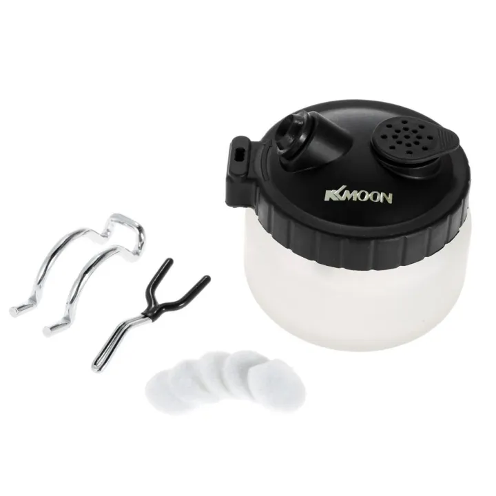 KKmoon%20Airbrush%20Cleaning%20Pot%20Glass%20Air%20Holder%20Paint%20Jar%20Bottle%20Spray%20Wash%20Clean%20Tools%20Needle%20Nozzle%20Brush%20Set%20-%20Image%203