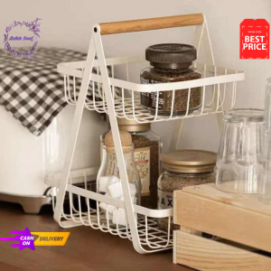 Rak Susun Dapur Serbaguna Keranjang Buah Aesthetic