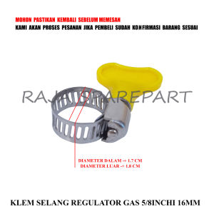 KS58 KLEM GAS/KLEM SELANG REGULATOR GAS 5/8 INCHI 16MM
