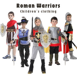 Childrens Knight Costume Cosplay Performance Dress Party European Knight Armor Medieval Royal Castle Defender Armor