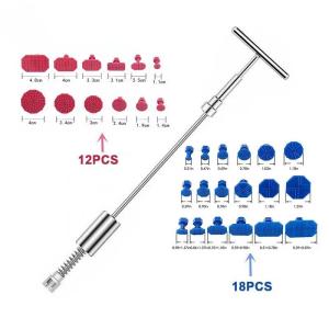 Car Puller Dent Removal Kit Hot Paintless Dent Repair Tools Slide Hammer Reverse Hammer Tool Body Suction Cup Adhesive Blue Glue Tabs