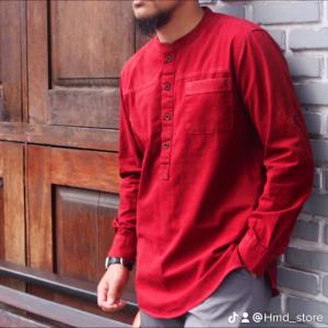 Hmd-Store Baju Koko Pria Style Muslim Pria Baju Koko Dewasa Terbaru 2023 Y9722