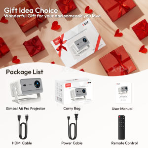 XGODY A6 PRO Android 11 Smart Projector 1+32GB 4K Full HD Native 1080P 650ANSI Built-in 5W Speaker Support Brightness Adjustment Automatic Obstacle Avoidance Home Projector